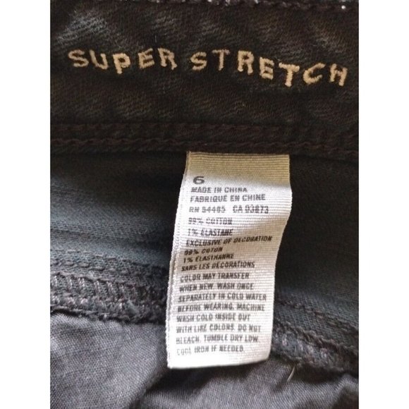 American Eagle Shorts Womens 6 Super Stretch Button Fly Black Raw Cuff - Picture 5 of 10